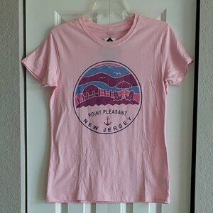 Brisco Brands Pink Point Pleasant New Jersey T-Shirt Women's Size M